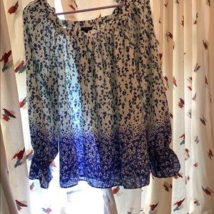 New Talbots Floral Blouse